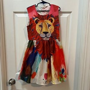 Colorful Lion Print Dress 🦁